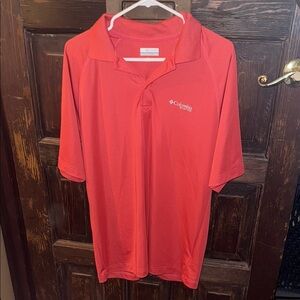 Columbia PFG Men's Orange Polo Shirt size medium